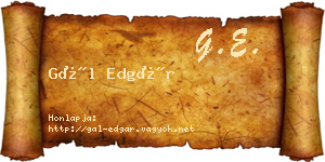 Gál Edgár névjegykártya