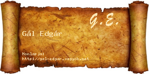 Gál Edgár névjegykártya